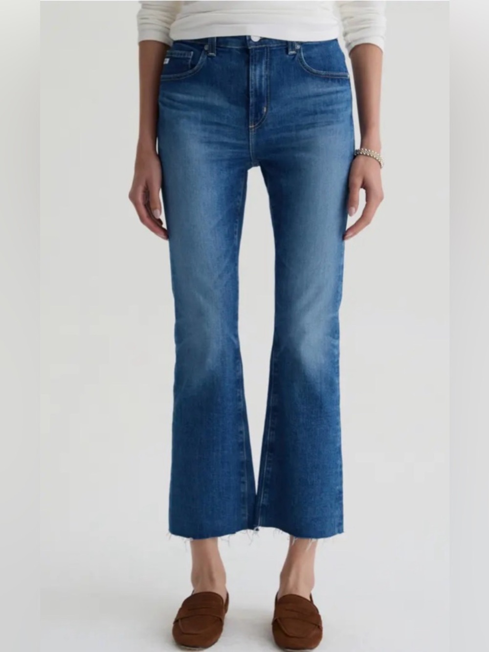 AG Adriano Goldschmied Farrah Boot Crop Jeans, Size 28